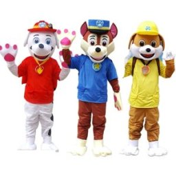 Potdemiel Costume da Mascotte Chase di Paw Patrol, Vestito da Cane Marshall, Abito da Cartone Animato per Cosplay, Feste ed Eventi