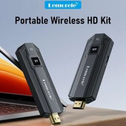 lemorele Trasmettitore e Ricevitore HDMI Wireless 4K, Kit di Trasmissione Video Wireless Plug & Play 50M per PC, TV, Fotocamera, Proiettore, Home Theater