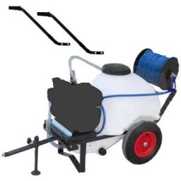 AgriEuro TOP-LINE Kit motopompa irrorazione con gancio Comet MP30/Loncin G200F con carrello e serbatoio 120L