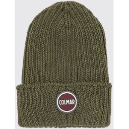 Colmar Berretto in misto lana vergine con risvolto e logo patch Verde Taglia OS