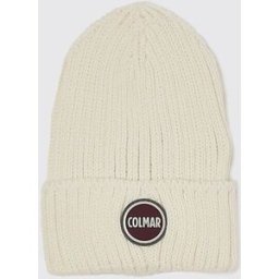 Colmar Berretto in misto lana vergine con risvolto e logo patch Tortora Taglia OS