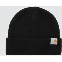 Carhartt Berretto beanie in acrilico con risvolto e patch logo Nero Taglia OS