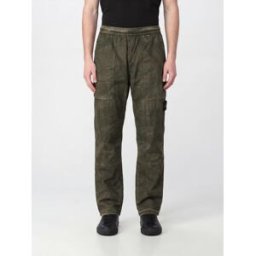 Stone Island Pantaloni straight in nylon con patch logo Compass Grigio Taglia 33