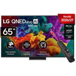 LG QNED MiniLED 65QNED87B6A TV MINI LED, SMART TV, 65 ", Mini Processore a8 AI 4K Gen3, Classe E