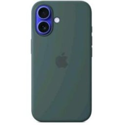 Apple Iphone 16 Silicone Case Cover Magsafe In Silicone Lake Green