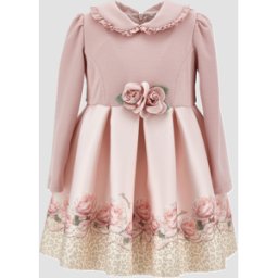 MONNALISA abito con applicazione floreale bambina rosa