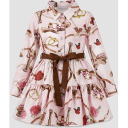 MONNALISA abito stampato bambina rosa
