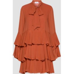 MARELLA abito con balze donna terracotta
