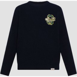 SUN68 maglia con patch da bambino navy blue