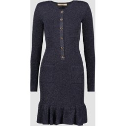 GAUDI abito in maglia con bottoni da donna blu