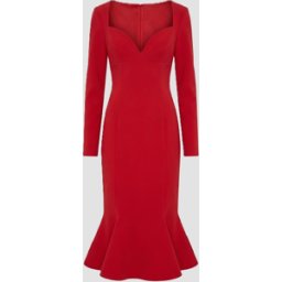 Pinko abito con scollo a cuore donna rosso