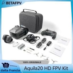 BETAFPV Kit FPV HD Aquila20 con Leva Sinistra, Acceleratore, Radiocomando LiteRadio 4 SE e Occhiali VR04 HD, Quadricottero RC RTF