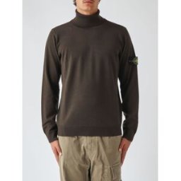 Stone Island Dolcevita in pura lana vergine con patch logo Compass Grigio Taglia XXL