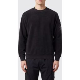 C.p. Company C. P. COMPANY Felpa girocollo in cotone con tasca e patch logo Grigio Taglia M