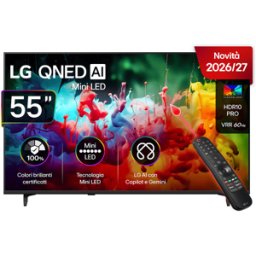 LG QNED MiniLED 55QNED70B6C TV MINI LED, SMART TV, 55 ", Mini Processore a7 AI 4K Gen9, Classe E