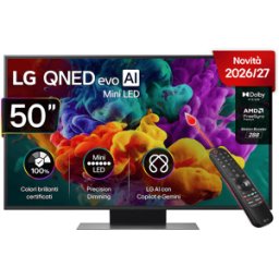 LG QNED MiniLED 50QNED87B6A TV MINI LED, SMART TV, 50 ", Mini Processore a8 AI 4K Gen3, Classe E