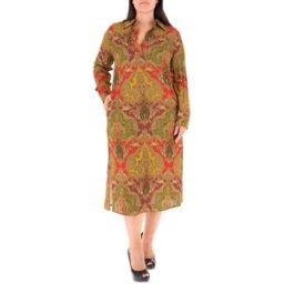 ELENA MIRO' Abito in viscosa SENAPE 54