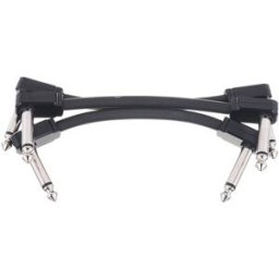Ernie Ball Flex Patch Cable 3" black set nero