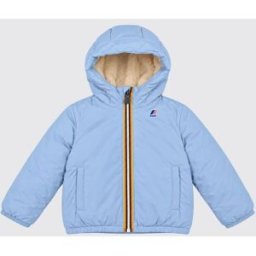 K-Way Giacca Le Vrai 4.0 Claude da bambino con cappuccio e interni in shearling Azzurro Taglia 6