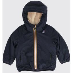 K-Way Giacca Le Vrai 4.0 Claude da bambino con cappuccio e interni in shearling Blue Taglia 14