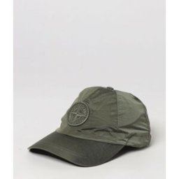 Stone Island Cappello da baseball in nylon con patch logo Compass Militare Taglia L