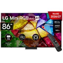 LG Mini RGB 87 86MRGB87B6B TV MINI LED, SMART TV, 86 ", RGB-MiniLED, Processore a8 AI 4K Gen3, Classe D