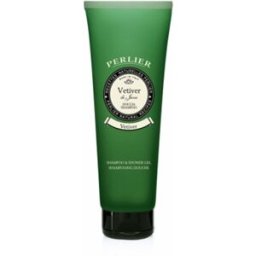 Perlier Vetiver - Doccia shampoo per tonificare la pelle e fortificare i capelli, 250 ml