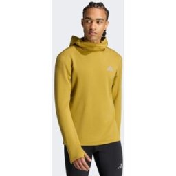 Adidas Giacca da allenamento con cappuccio adi365 Running Essentials Winterized a maniche lunghe 2XL Sand Green