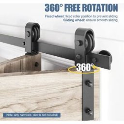 NONE Kit hardware per porta bifold, set hardware da 34 pollici a forma di J in acciaio al carbonio, senza intoppi e silenzioso, rullo nero per la casa, il soggiorno