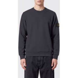 Stone Island Felpa girocollo in cotone con patch logo Compass Blue Taglia 3XL