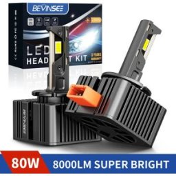 Bevinsee D3S D3R LED CANBUS Lampadine Fari D1S D1R D2S D2R D5S 80W 8000LM HID Xenon Kit di Ricambio LED Auto Lights 6000K 12V