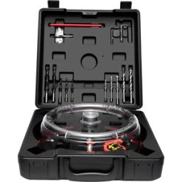 Jugacool Kit di Foriere Regolabili in Acciaio da 40-200mm con Protezione, Punta da Trapano per Fori, Utensile Fai-da-Te per Cartongesso, Impiallacciatura, Ardesia