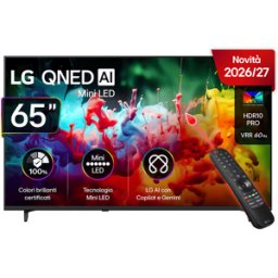 LG QNED MiniLED 65QNED70B6C TV MINI LED, SMART TV, 65 ", Mini Processore a7 AI 4K Gen9, Classe E