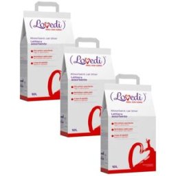 Kit Risparmio 3x10L Lovedi Gatto Lettiera Assorbente SEPIOLITE