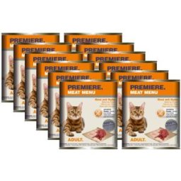 Kit Risparmio 12x800G Premiere Meat Menu Cat Adult MANZO CON POLLO