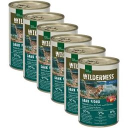 Kit Risparmio 6x400G Real Nature Wilderness Cat ADULT CINGHIALE CON ANATRA E RENNA