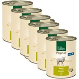 Kit Risparmio 6x800 Real Nature Dog Adult AGNELLO CON PATATE
