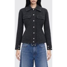 Sportmax Giacca a camicia in lana slim fit con tasche con patta Nero Taglia 38