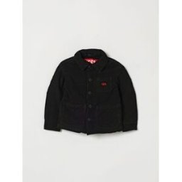 Diesel Giacca a camicia da bambino in denim di cotone con logo Oval D Nero Taglia 14