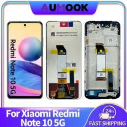 AUMOOK Per Xiaomi Redmi Nota 10 5G Display LCD Touch Screen Digitizer Assembly M2103K19G M2103K19C Sostituzione Dello Schermo LCD parti di riparazione