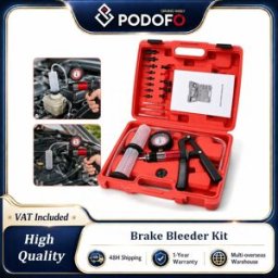 NONE Kit spurgo freni Podofo con pompa a vuoto, tester automobilistico, estrattore fluido freni e frizione, kit spurgo cilindro maestro con adattatori, pompa a vuoto e pressione manuale per test motore,
