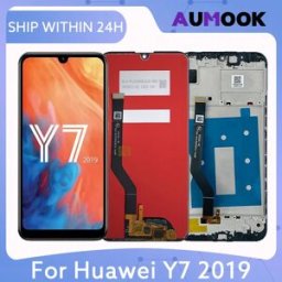AUMOOK 6.26 "LCD Per Huawei Y7 2019 Display LCD Touch Screen Digitizer Pannello DUB-LX1 DUB-LX3 LCD Con Telaio di Ricambio Parti di Riparazione
