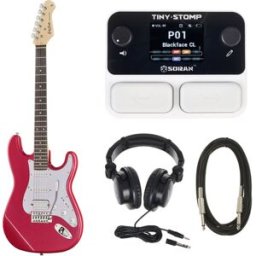 Harley Benton ST-20HSS CA w/Soran Tiny Stomp Candy Apple Red