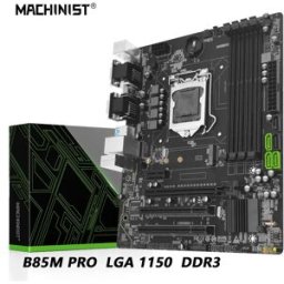 MACHINIST Scheda Madre B85M PRO per CPU Intel LGA 1150, Supporto per Processori I3 I5 I7, Tecnologia DDR3 con Slot di Memoria Dual Channel