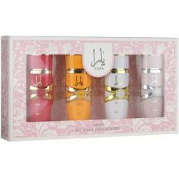 lattafa Confezione da 4 profumi My Yara , set regalo (4 x 25 ml). della collezione Yara nei colori femminili. YaraRosa, Yara Candy, Yara Moi e la Yara Tous. 100% originale. Il regalo perfetto