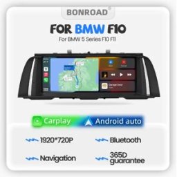 BONROAD Wireless CarPlay Android Auto Autoradio Multimedia Touch Screen per BMW Serie 5 F10 F11 NBT CIC GPS Navigazione Stereo