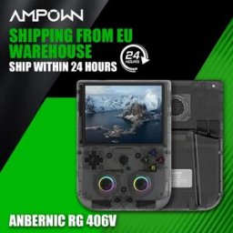 Anbernic AMPOWN RG406V Lettore di giochi portatile per magazzino UE Touch screen da 4 pollici Console per videogiochi portatile retrò Android