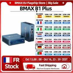 BMAX B1 Plus, PC con Windows 11, processore Intel J3355, 6 GB di RAM, 128 GB di ROM, HDMI, USB, Wi-Fi, supporta 4K a 60 Hz, scheda grafica Intel HD Graphics 500, mini PC.