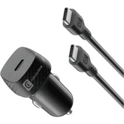 Cellular Line CARICABATTERIA AUTO KIT 25W, CAVO USB-C INCLUSO, NERO, PER DISPOSITIVI SAMSUNG