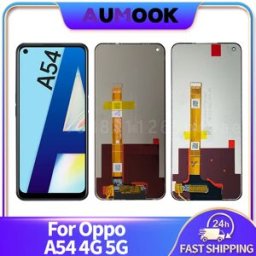 AUMOOK LCD Per Oppo A54 4G 5G CPH2239 CPH2195 OPG02 LCD Touch Screen Digitizer Assembly Con Telaio Display LCD parti di ricambio dello schermo